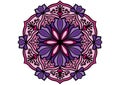 Mandala sweet pink and purple flower for decoration