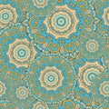 Mandala texture in bright colors. Seamless pattern on indian style. Abstract background Royalty Free Stock Photo