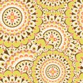 Mandala texture in bright colors. Seamless pattern on indian style. Abstract vector background Royalty Free Stock Photo
