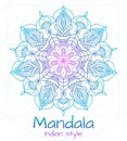 Mandala thin line indian style