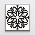 Minimalistic Mandalas Tile Icon Pattern On White Background Royalty Free Stock Photo
