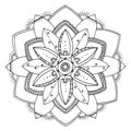 Mandala to color Royalty Free Stock Photo