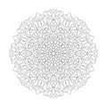 Mandala tranquil spirals coloring book page for kdp book interior Royalty Free Stock Photo