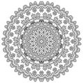 vector mehndi mandala pattern symbols illustration for christmas