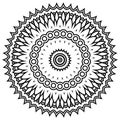 vector mehndi mandala pattern symbols illustration for christmas