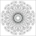 Mandala vector floral flower oriental coloring book page