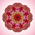 Mandala. Vector ornament, colorful round decorative element for your design Royalty Free Stock Photo