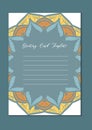 Mandala vintage template card