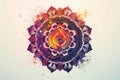 Mandala watercolor. Generate Ai