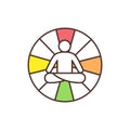 Mandala yoga RGB color icon