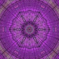 Mandala zen in violet, asana yoga for meditation