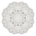 Mandala. Zentangl round ornament