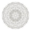 Mandala. Zentangl round ornament