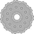 Mandala. Zentangle inspired vector illustration, black and white. Abstract diwali texture