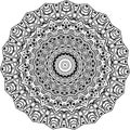 Mandala. Zentangle inspired vector illustration, black and white. Abstract diwali texture