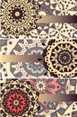Mandalas cards Royalty Free Stock Photo