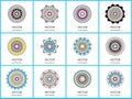 Mandalas collection. Round ornament pattern set. Royalty Free Stock Photo