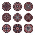 Mandalas collection. Round Ornament Pattern. Vintage decorative elements.