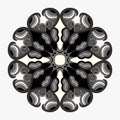 Mandalas collection. Round Ornament Pattern. Vintage decorative elements Royalty Free Stock Photo