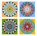 Mandalas collection. Vintage decorative elements. Royalty Free Stock Photo