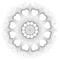 Mandalas for coloring book. Decorative black and white round outline ornament. Unusual flower shape. Oriental vector and