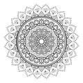 Mandalas for coloring book. Decorative round ornaments, therapy patterns, abstract zentangle Royalty Free Stock Photo