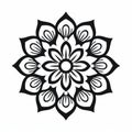 Minimalistic Mandalas Mujer Icon Pattern On White Background