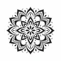 Minimalistic Mandalas Mujer Icon Pattern On White Background