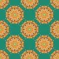 Mandalas. Seamless pattern. Vintage decorative elements. Vector illustration