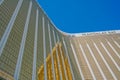 Mandalay Bay glamorous architecture. The luxury hotel features floor to ceiling windows that are sputtered with an optically thin Royalty Free Stock Photo