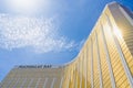 Mandalay Bay glamorous architecture. The luxury hotel features floor to ceiling windows that are sputtered with an optically thin