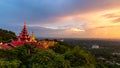 Mandalay Hill viewpoint major pilgrimage site and Su taung pyae pagoda Mandalay hill temple, Mandalay, Myanmar