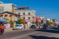 MANDALAY, MYANMAR - DECEMBER 5, 2016: Traffic on a street in Mandalay, Myanm