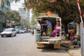 Traffic on street in Mandalay, Myanmar