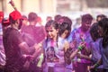 Hindu Holi Festival in Mandalay, Myanmar.