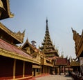 Royal Palace in Mandalay under the midday heat, Mandalay Region, Myanmar,
