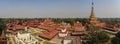 Panoramic view of the Royal Palace in Mandalay, Mandalay Region, Myanmar,