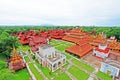 Mandalay Royal Palace Panorama, Mandalay, Myanmar Royalty Free Stock Photo