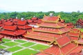 Mandalay Royal Palace Panorama, Mandalay, Myanmar Royalty Free Stock Photo