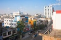 Mandalay street from above, Burma