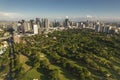 Mandaluyong, Metro Manila, Philippines Aerial of the Wack Wack Golf and Country Club. Flanked by the surrounding Royalty Free Stock Photo