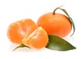 Mandarin whole fruit isolated on white