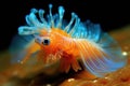 The Mandarin fish, one of the most colorful saltwater fish AI generative