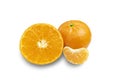 Mandarin isolate, orange citrus on white background Royalty Free Stock Photo