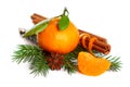 Mandarin orange, cinnamon, anise and tree branch