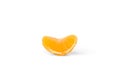 Mandarin orange citrus fruit slice isolated on white background. Tangerine, clementine. Royalty Free Stock Photo