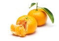 Mandarin orange isolated on white background Royalty Free Stock Photo