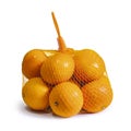 Mandarin orange in package isolated on white background Royalty Free Stock Photo