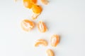 Mandarin orange segments from above Royalty Free Stock Photo