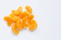 Mandarin segments, Fresh  orange isolated on white background Royalty Free Stock Photo